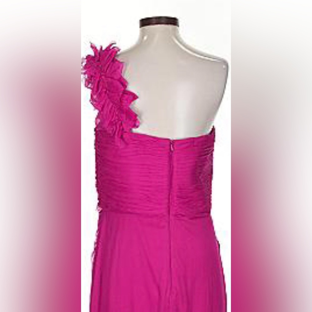 One-Shoulder Tadashi Collection Saks Fifth Avenue Pink Dress Cocktail Sz 12 NWT - Picture 12 of 15